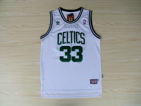 Boston Celtics  33 Larry Bird White Hardwood Classic Throwback Jerseys Wholesale